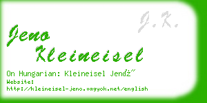 jeno kleineisel business card